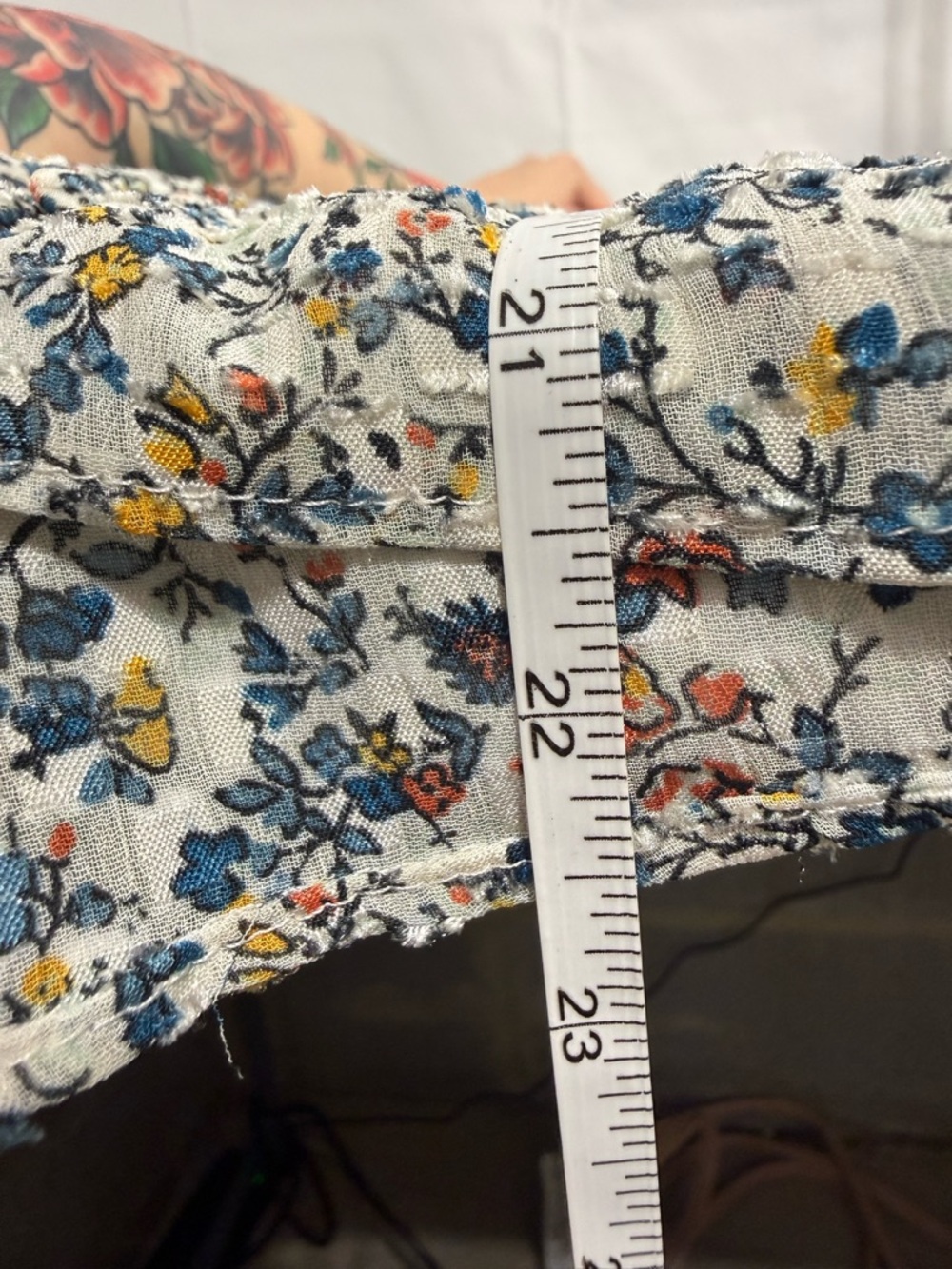Madewell Floral Button Front Blouse Flutter Sleeve Cinched Back Top 6 - Picture 11 of 11
